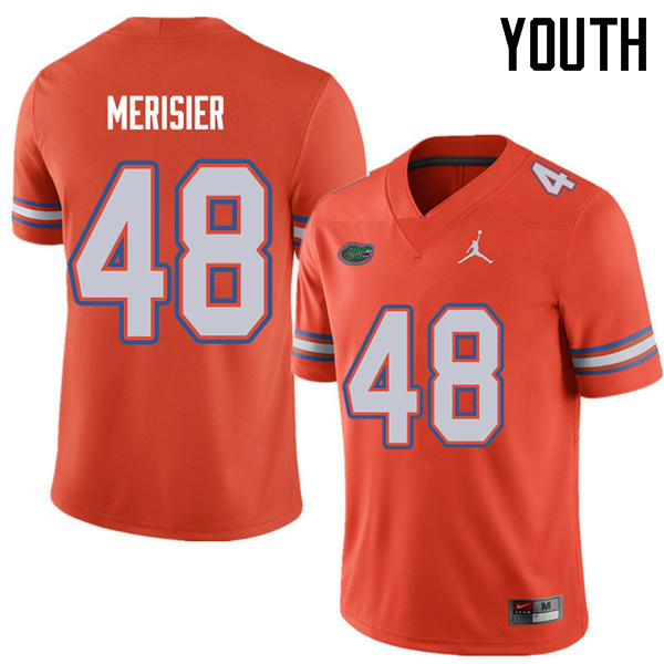 Jordan Brand Youth #48 Edwitch Merisier Florida Gators College Football Jerseys Sale-Orange - Click Image to Close